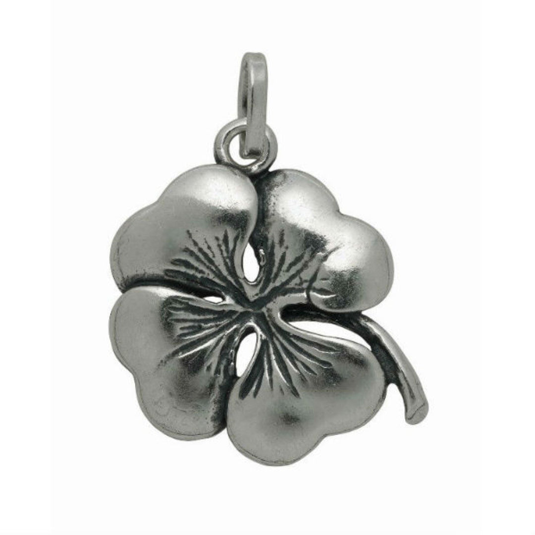 Pandantiv din argint Giovanni Raspini Breloc mare trifoi cu patru foi 6010 - Bijuterii Capodagli