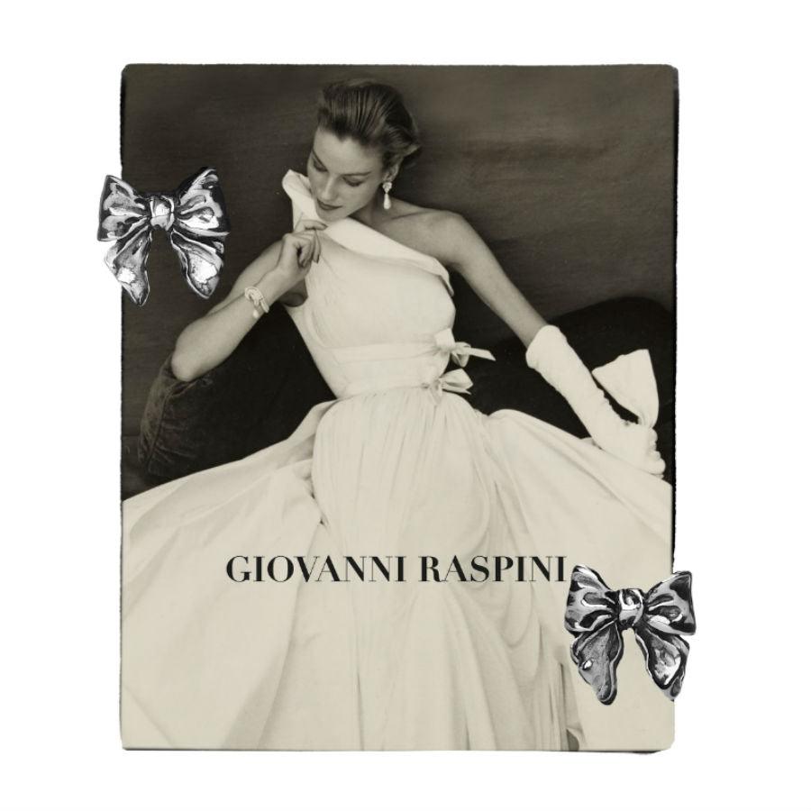 Giovanni Raspini μεγάλο γυάλινο κλιπ φιόγκου πλαίσιο 16x20cm B0170 - Gioielleria Capodagli