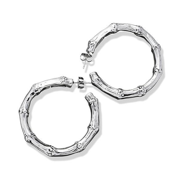 Boucles d'oreilles en argent Giovanni Raspini Bamboo Circle 7220 - Capodagli Jewellery