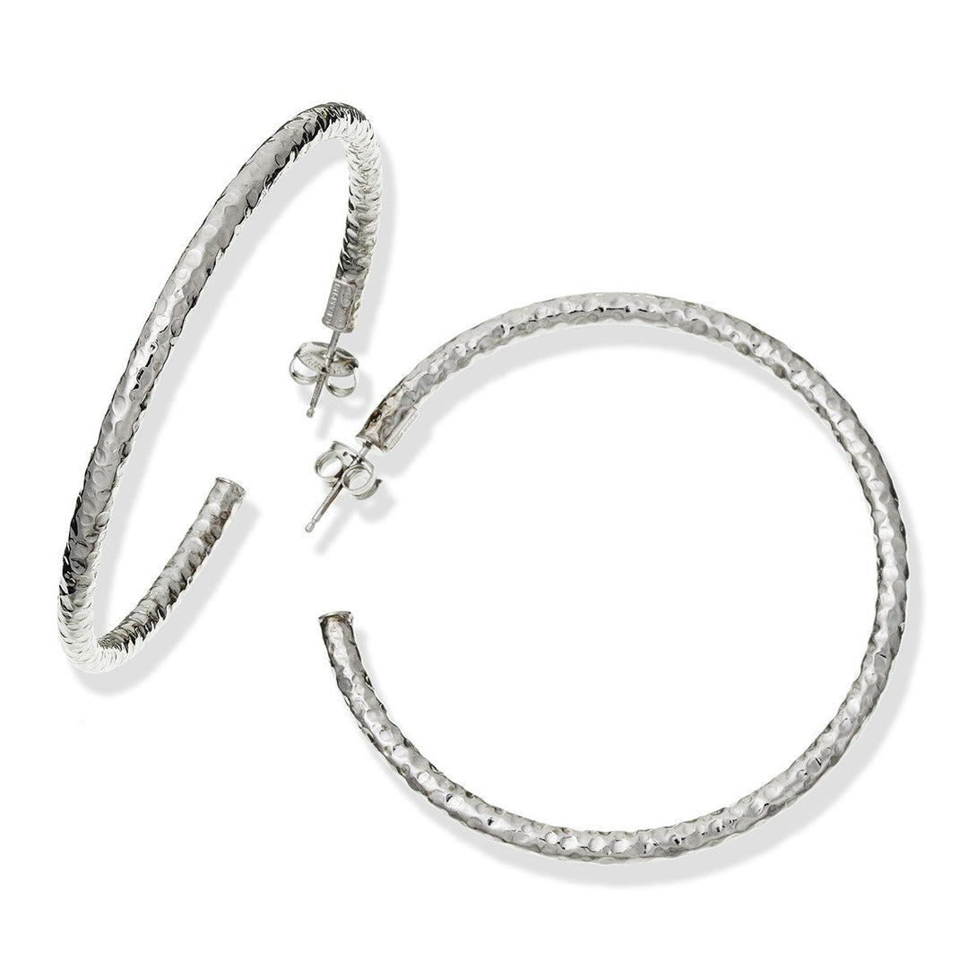 Giovanni Raspini store Super Bowl Light sølv øreringe 10321 - Capodagli Jewellery