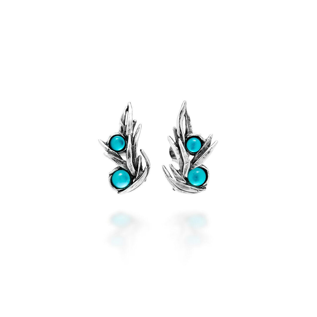 Giovanni Raspini Posidonia øreringe 925 sølv perlemor turkis kvarts 11481 - Capodagli 1937