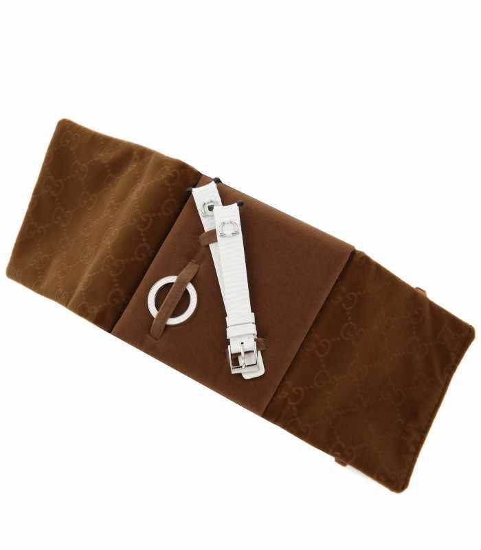 Bracelet de montre femme Gucci U-PLAY petit lézard blanc YFA49001 - Gioielleria Capodagli