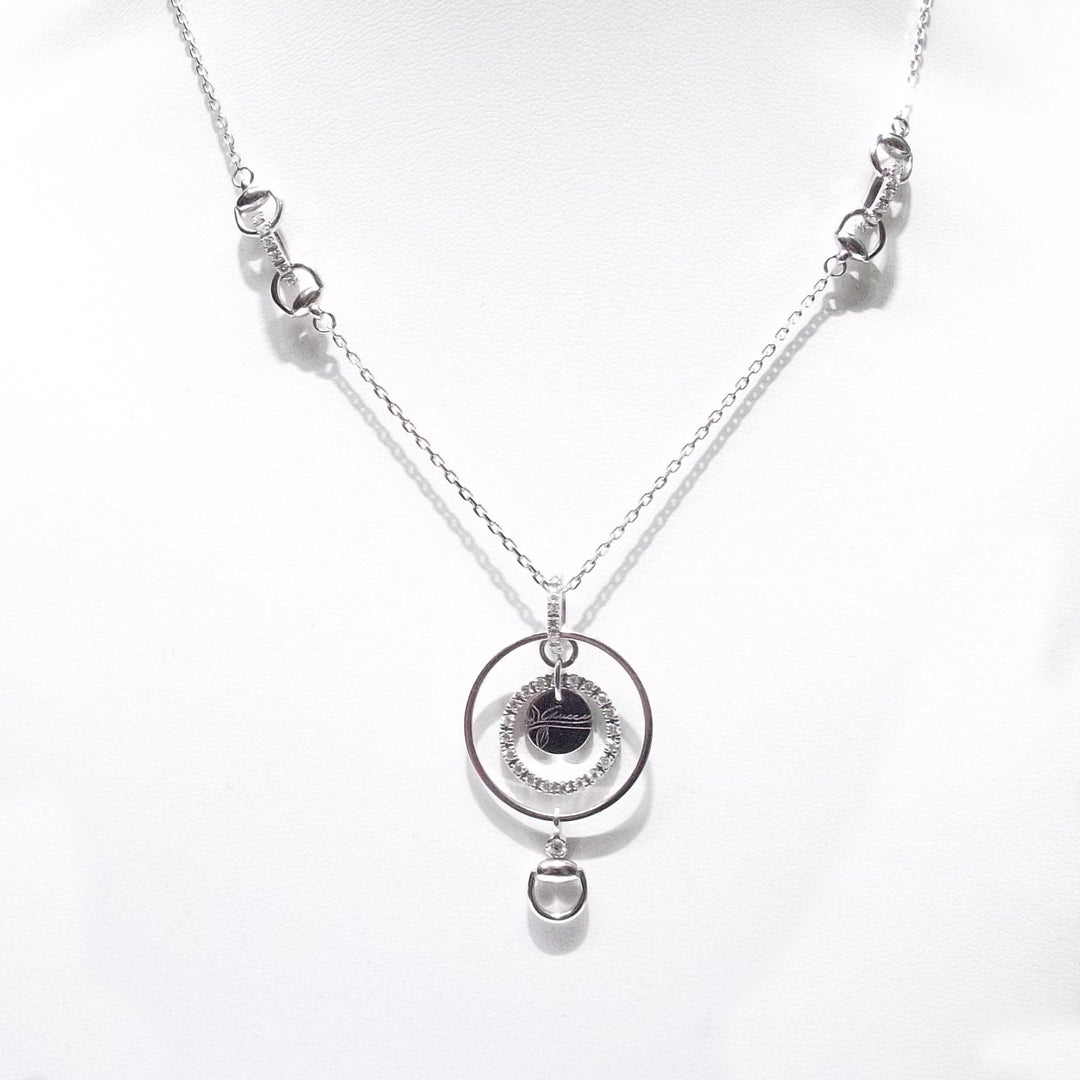 Collier Gucci Flora Or blanc 18 carats et diamants 181426 J8540 9066 - Capodagli Bijoux