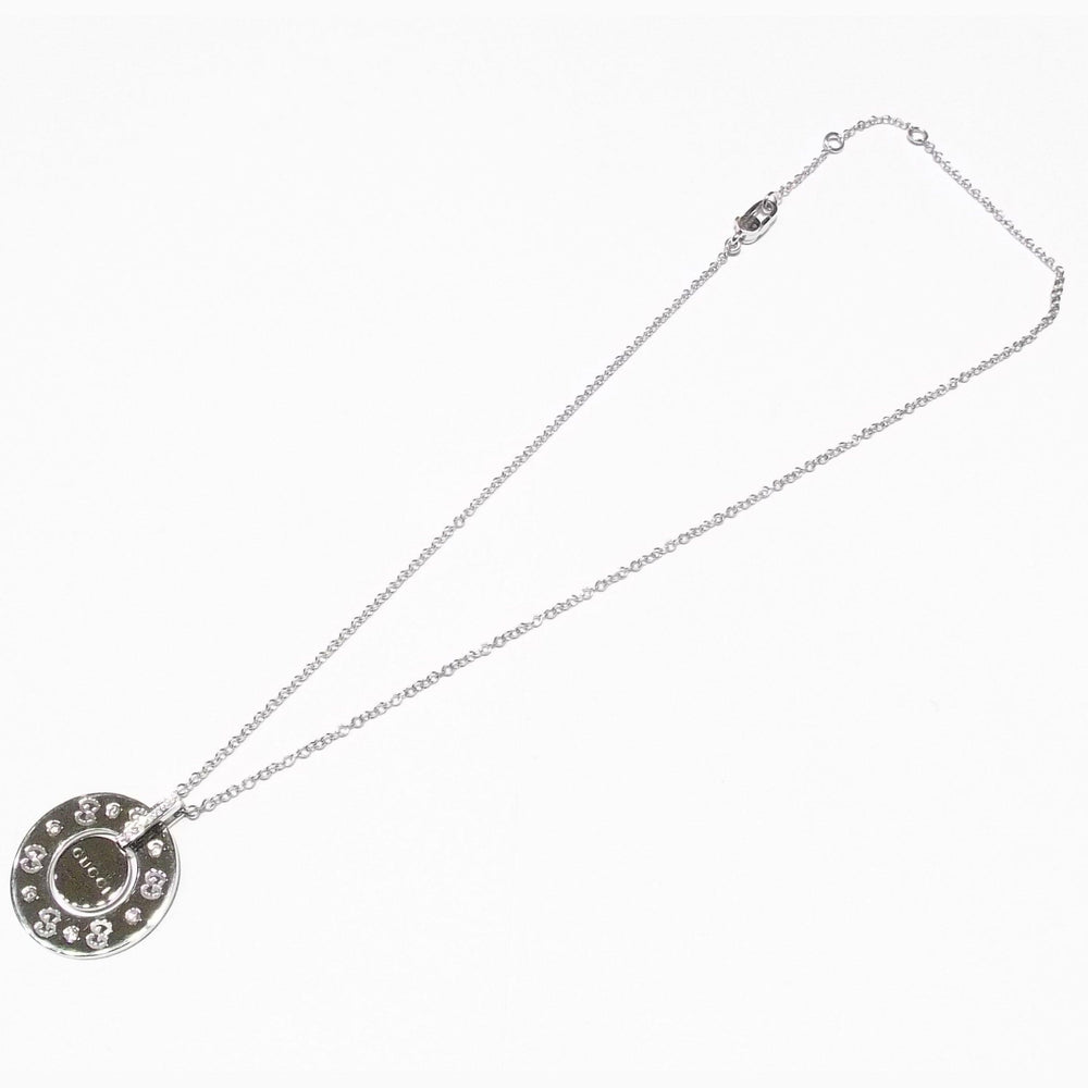 Collier Gucci Icon or blanc 18 carats et diamants 163196 J8540 9066 - Capodagli Bijoux