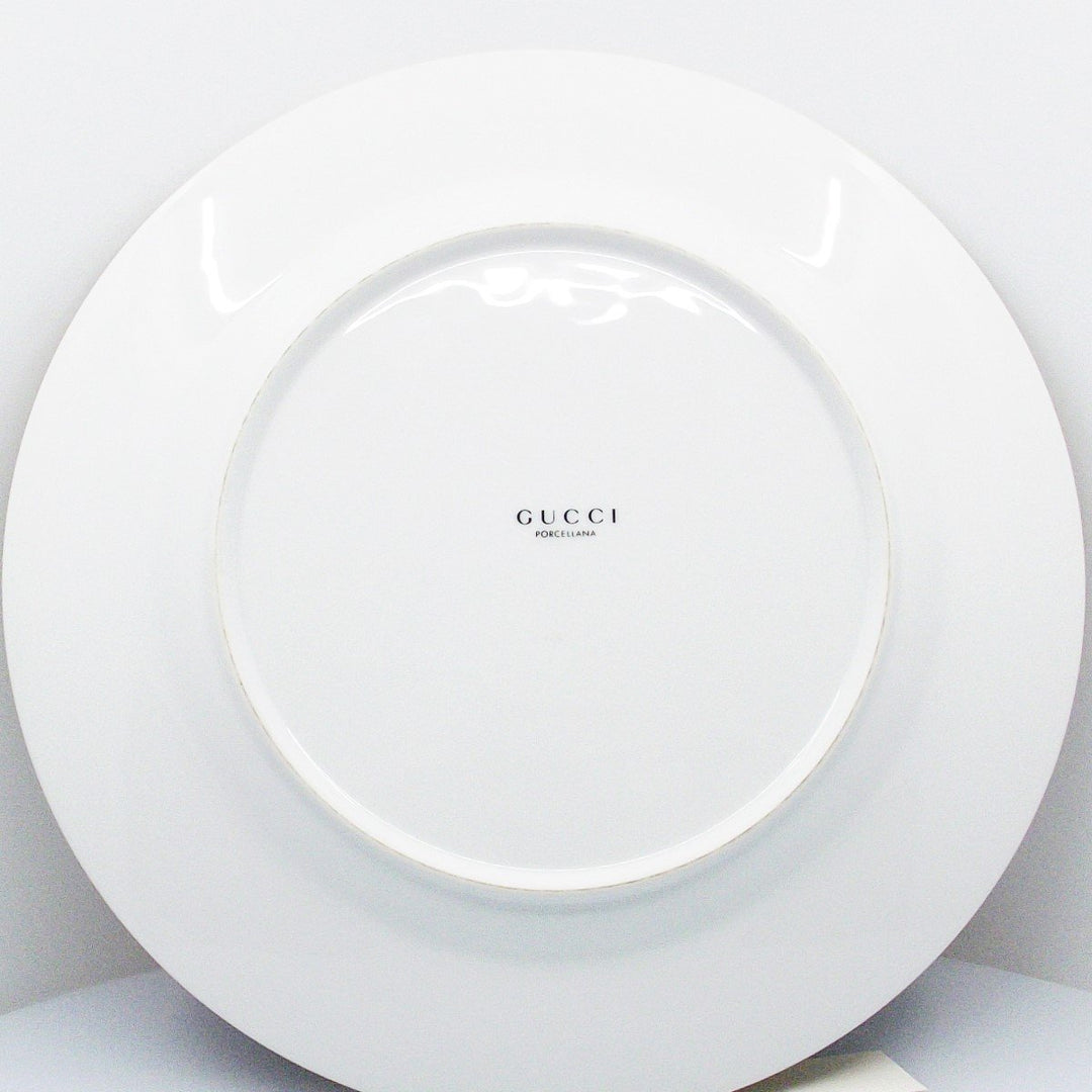 Plat en porcelaine Gucci finitions dorées A/0851 - Gioielleria Capodagli