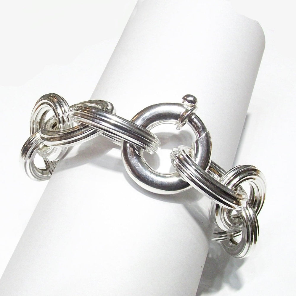 Bracelet Idandi Anneaux Ovales 20cm argent 925 BR-ARG-0001 - Gioielleria Capodagli