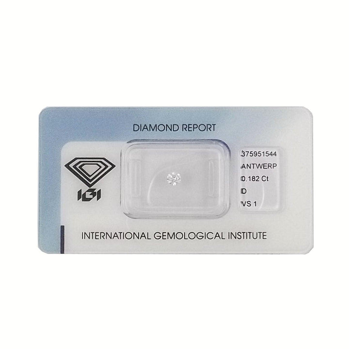IGI diamant v blistru certifikovaný briliantový brus 0,182ct barva D čistota VS 1 - Capodagli 1937