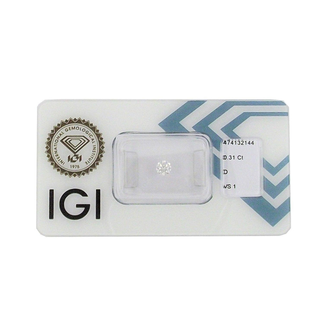 IGI diamond in blister certified brilliant cut 0.31ct color D clarity VS 1 - Capodagli 1937