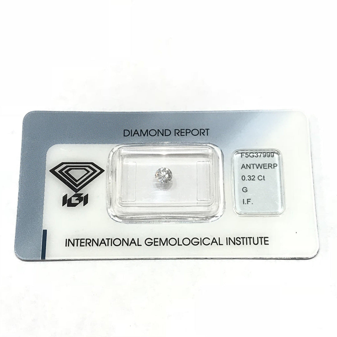IGI diamond in blister certified brilliant cut 0.32ct color G clarity IF - Gioielleria Capodagli
