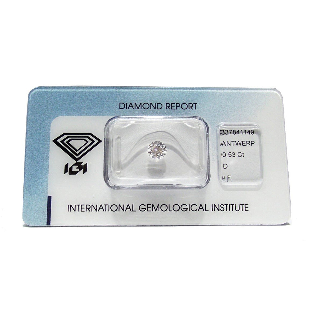 IGI diamond in blister certified brilliant cut 0.53 carats color D clarity IF - Gioielleria Capodagli