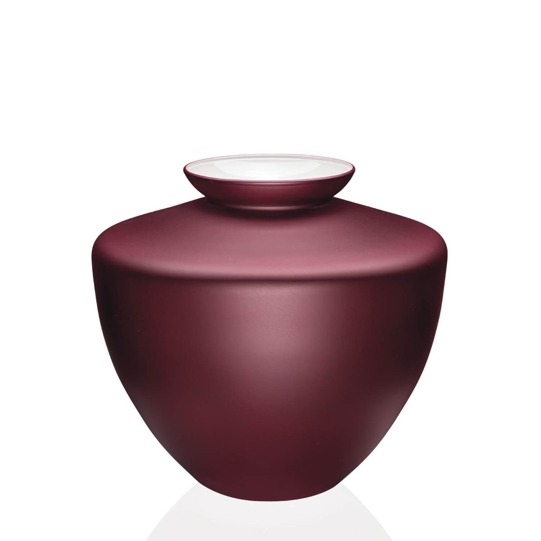 IVV Capalbio Vase H 22cm Glas mit opakem rotem Dekor 8716.2 - Capodagli 1937