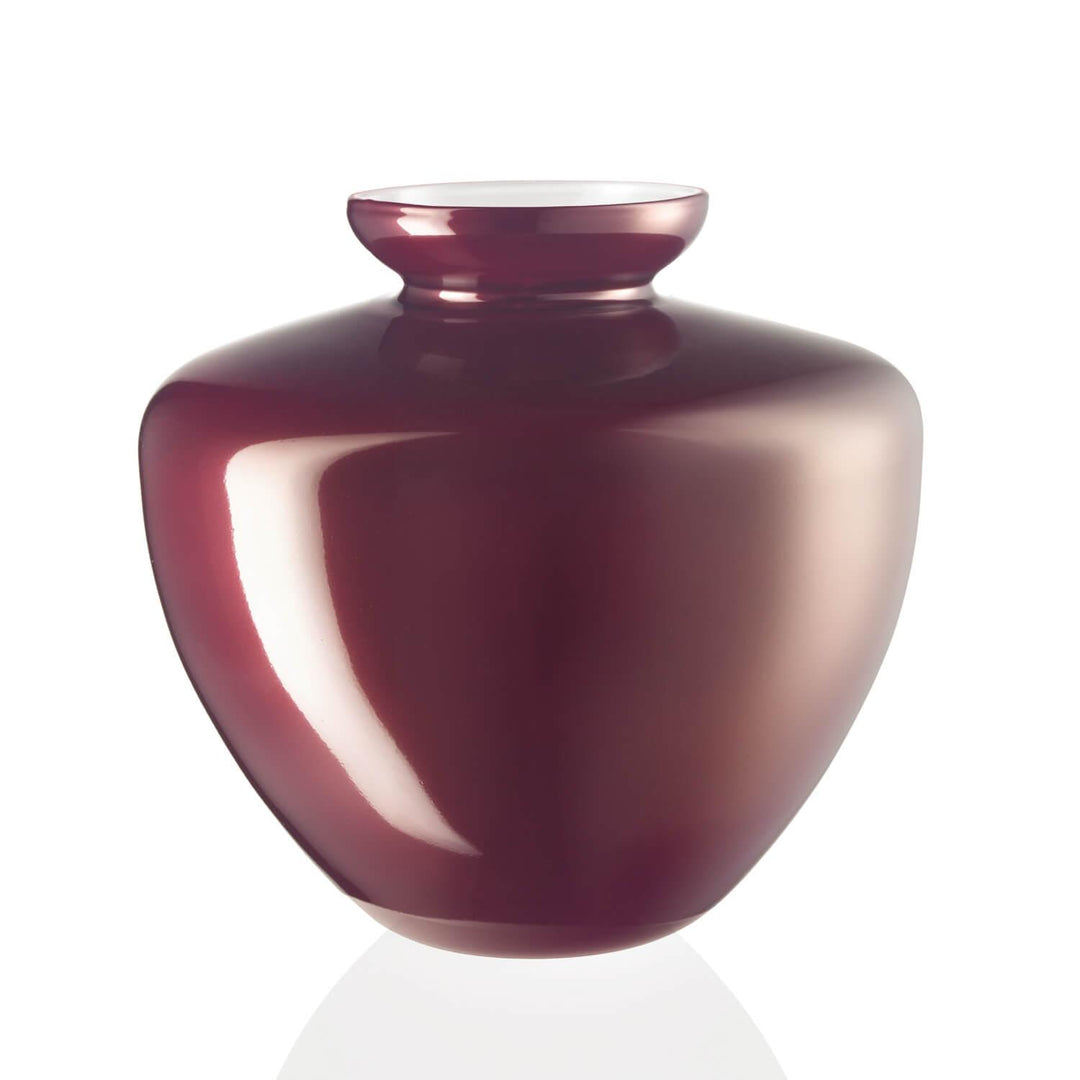 Ivv Capalbio Vase H 24,5 cm Glas mit glänzend rotem Dekor 8715.2 - Capodagli 1937