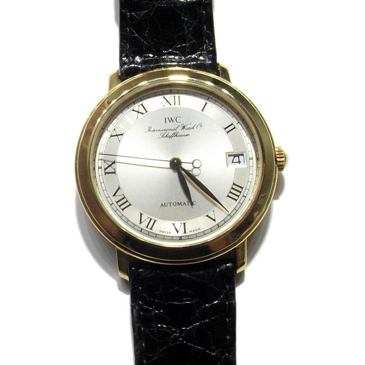 IWC Portofino herreur 35 mm 18 karat guld automatisk sort alligator IW3209 - Capodagli 1937