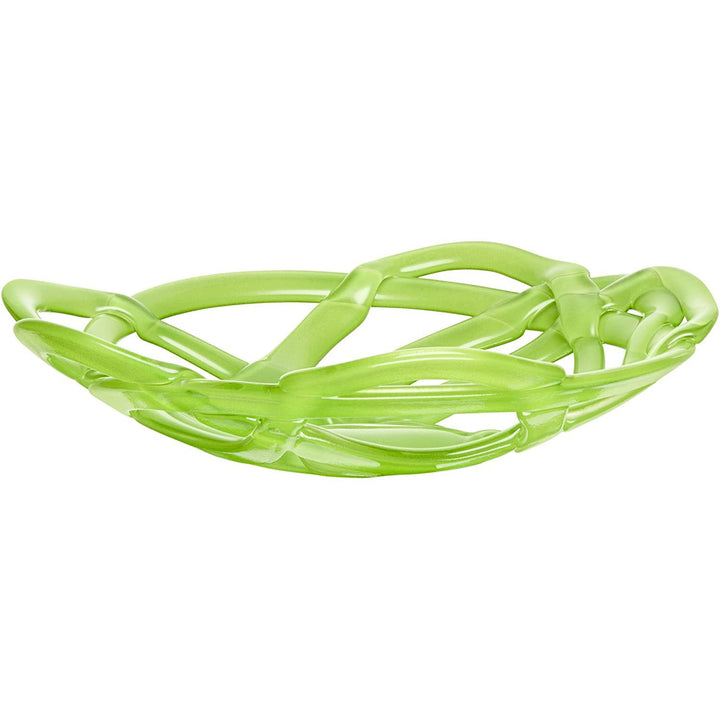 Kosta Boda Basket Placa de cristal verde d.38,5cm 7051217 - Joias Capodagli