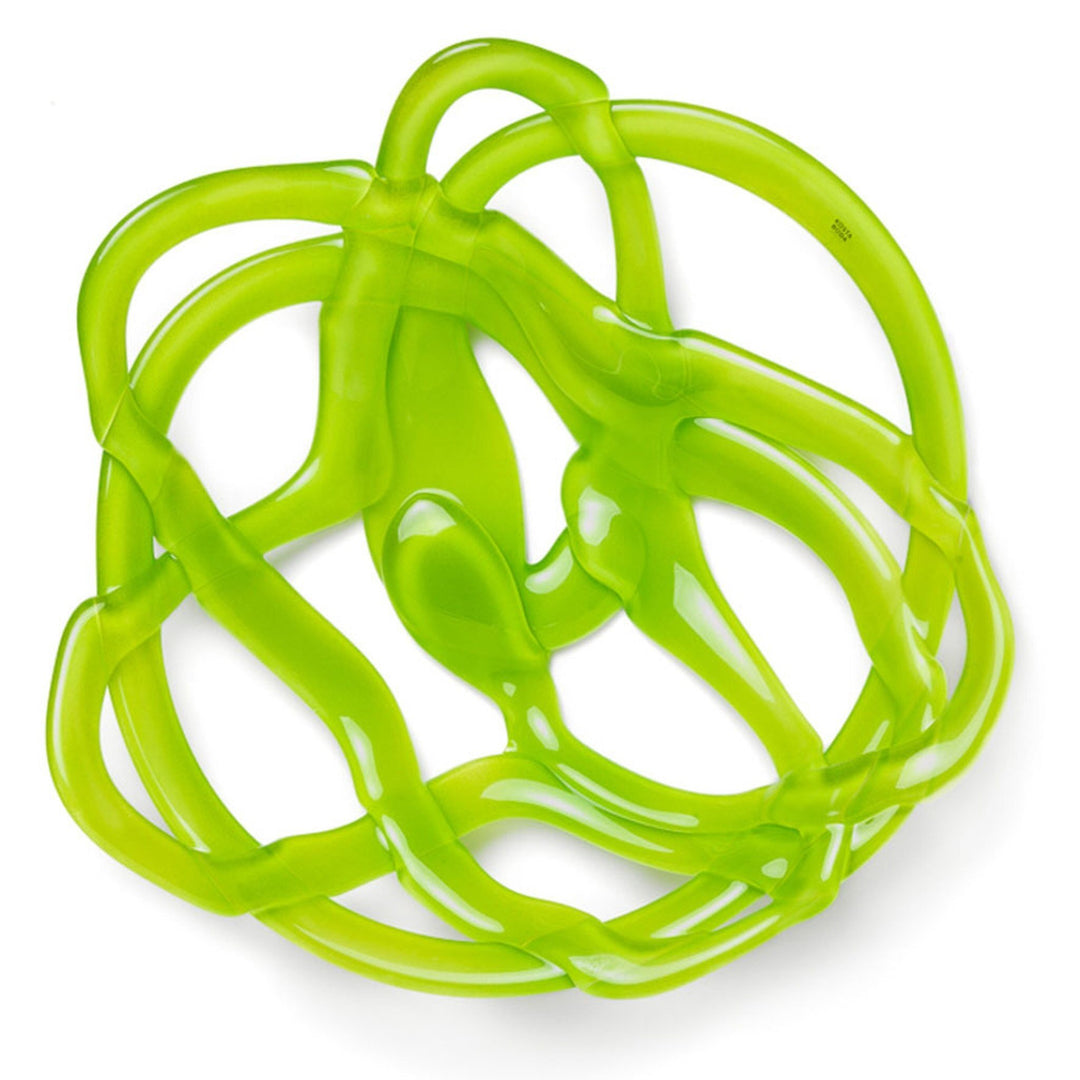 Kosta Boda Basket Placa de cristal verde d.38,5cm 7051217 - Joias Capodagli