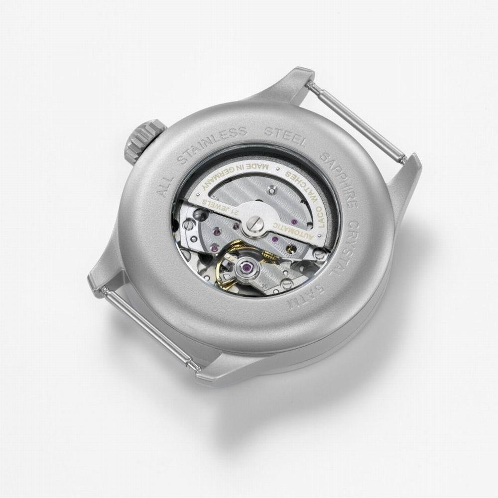 Zegarek Laco 1925 Pilot Watches Basic Augsburg Blaue Stunde 42 42mm niebieska stal automatyczna 862100 - Gioielleria Capodagli