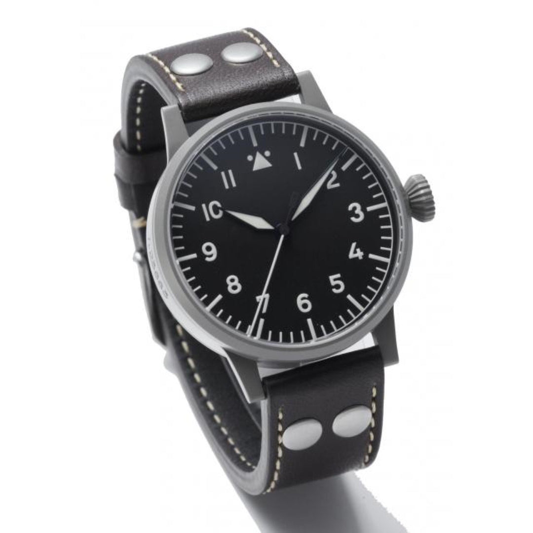 Laco 1925 Saarbrucken kello 45mm musta automaattiteräs 861752 - Gioielleria Capodagli