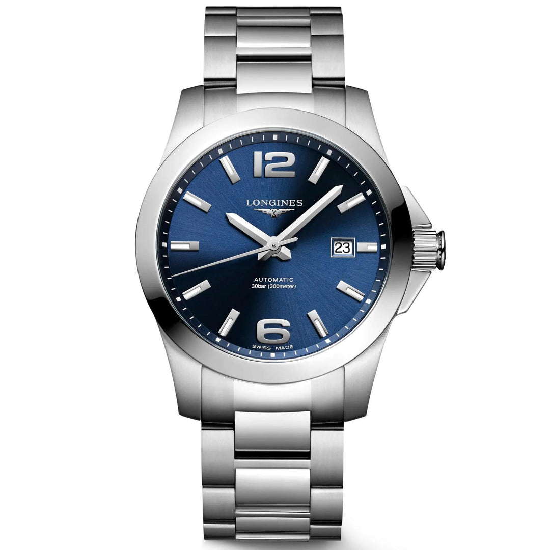 Longines Conquest 41 mm blå automatisk stålur L3.777.4.99.6 - Capodagli 1937