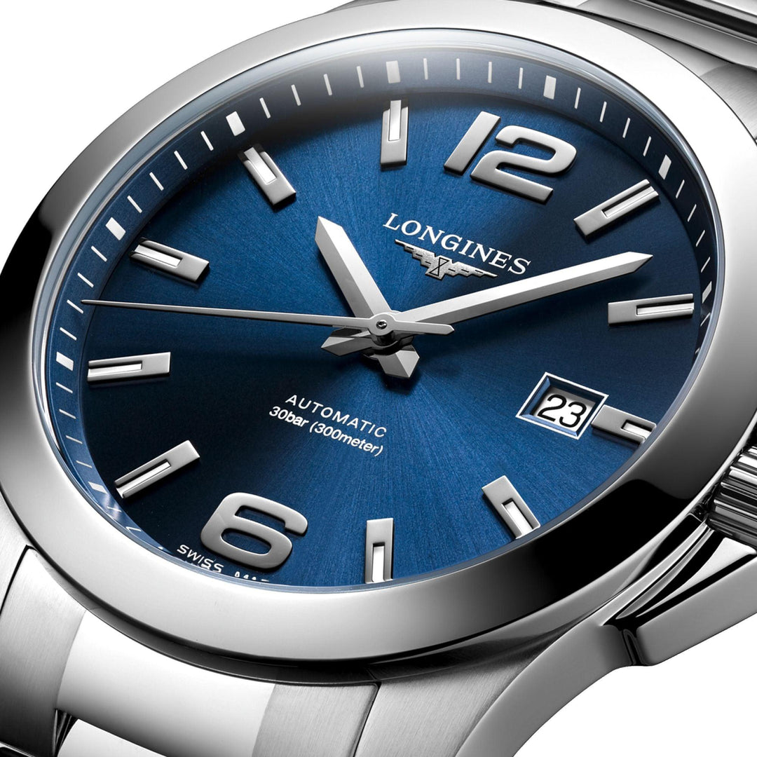 Longines Conquest 41mm modré automatické ocelové hodinky L3.777.4.99.6 - Capodagli 1937