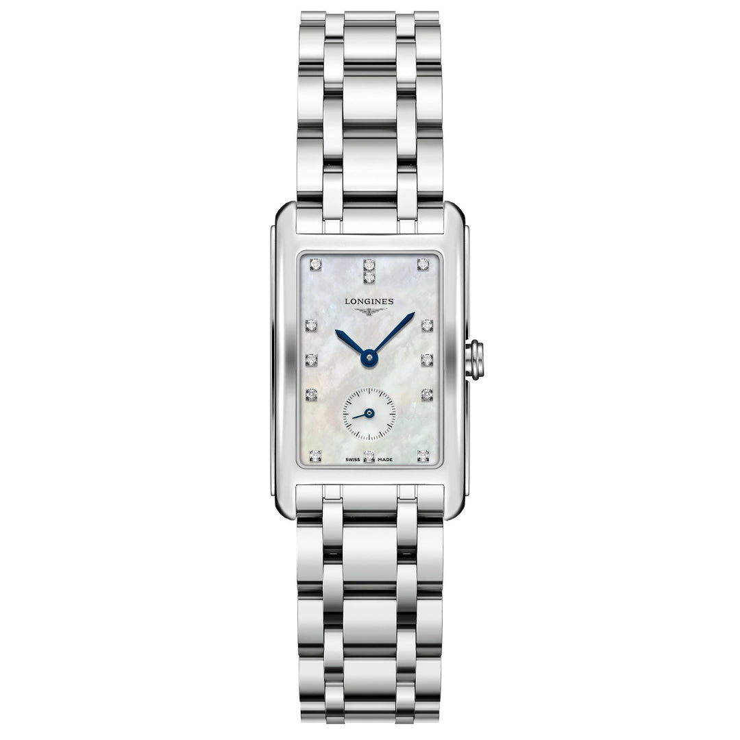 Longines DolceVita ur 23.30x37mm perlemor diamanter stålkvarts L5.512.4.87.6 - Gioielleria Capodagli
