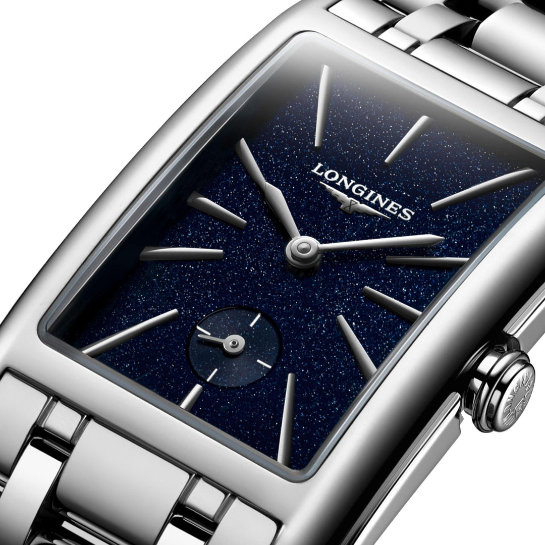 Longines DolceVita Uhr 23,3 x 37 mm blauer Quarzstahl L5.512.4.93.6 – Capodagli 1937