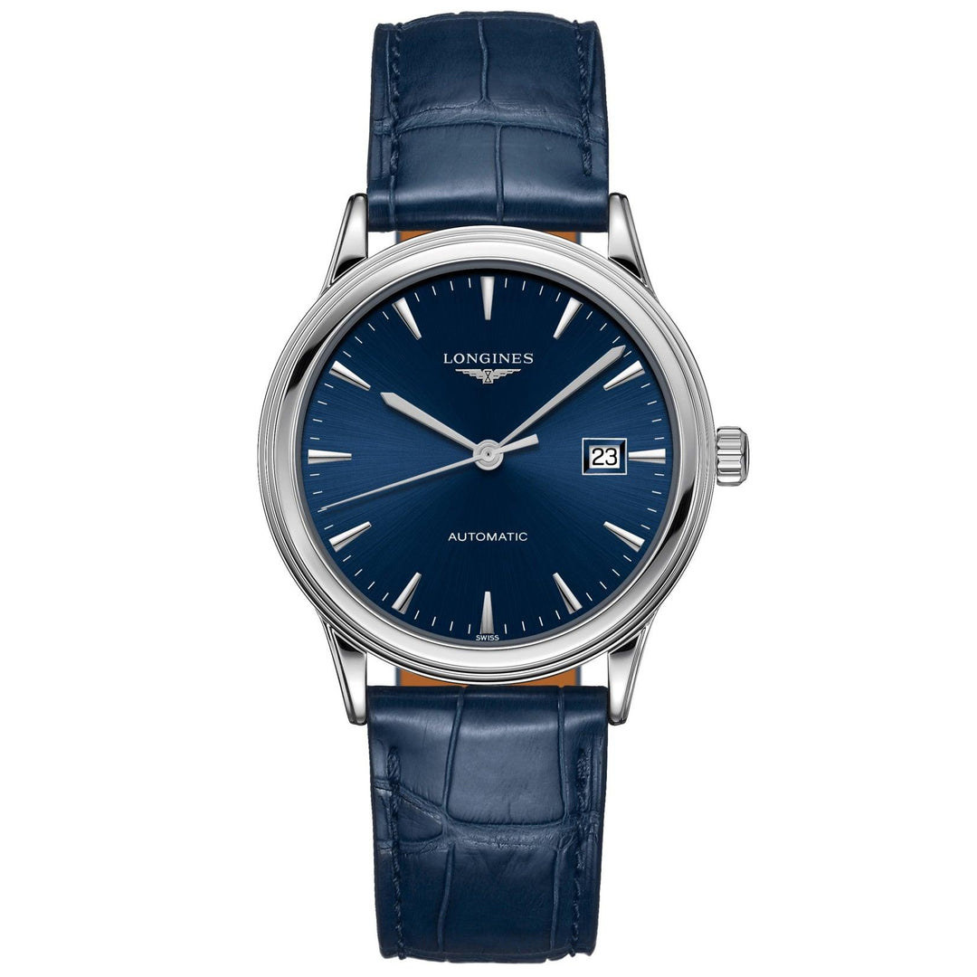 Zegarek Longines Flagship 40 mm niebieska automatyczna stal L4.984.4.92.2 - Gioielleria Capodagli