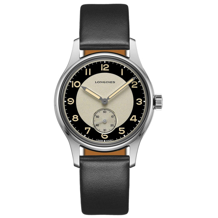 Longines Heritage Classic Tuxedo watch 38.5mm black automatic steel L2.330.4.93.0 - Capodagli 1937