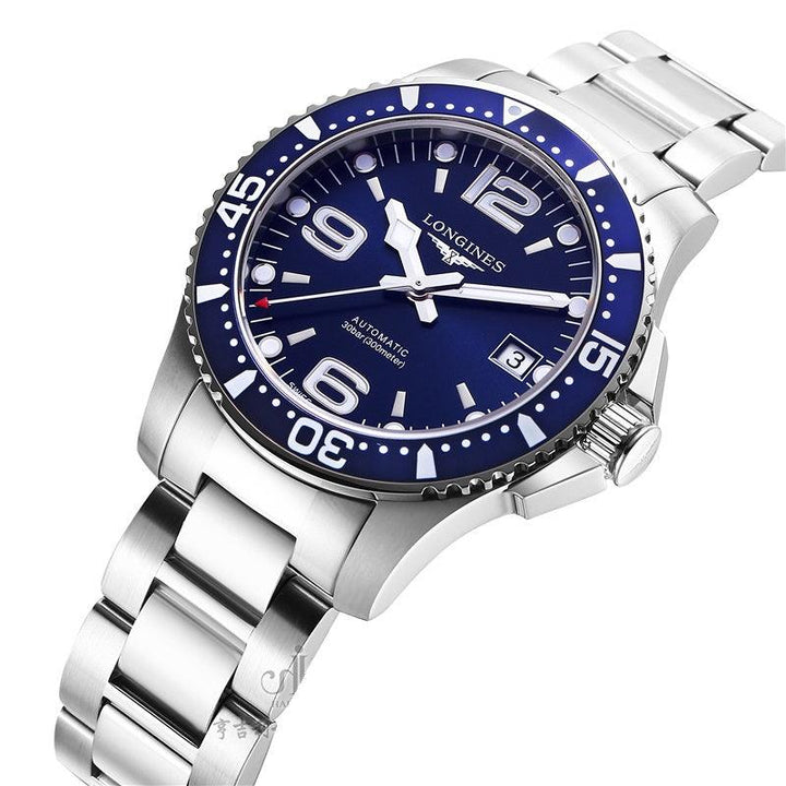 Reloj Longines HydroConquest 39mm de acero azul automático para hombre L3.741.4.96.6 - Gioielleria Capodagli