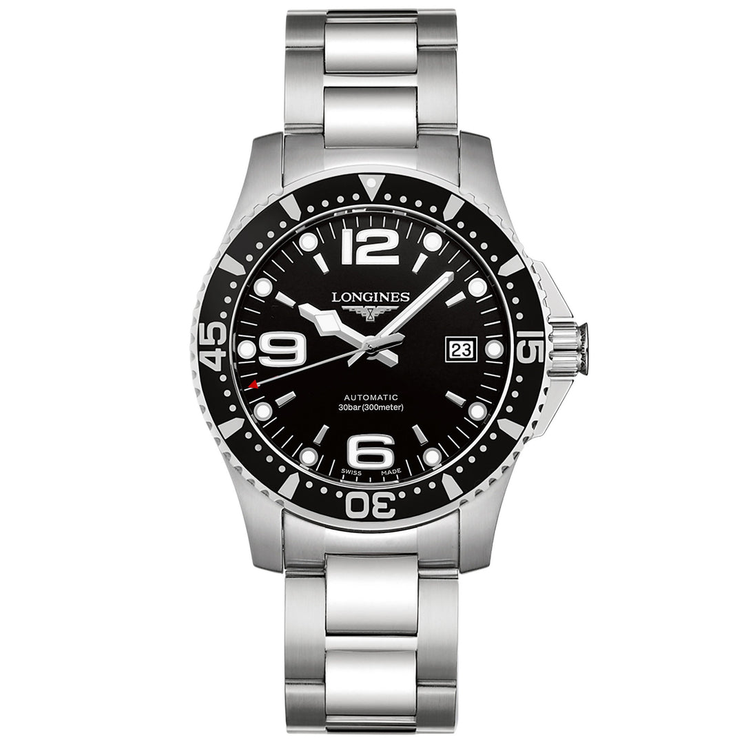 Longines HydroConquest klocka 41mm svart automatisk stål L3.742.4.56.6 - Gioielleria Capodagli