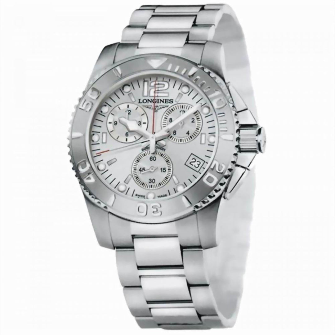 Longines HydroConquest Chronograph ur 41mm sølv stål quartz L3.672.4.76.6 - Gioielleria Capodagli