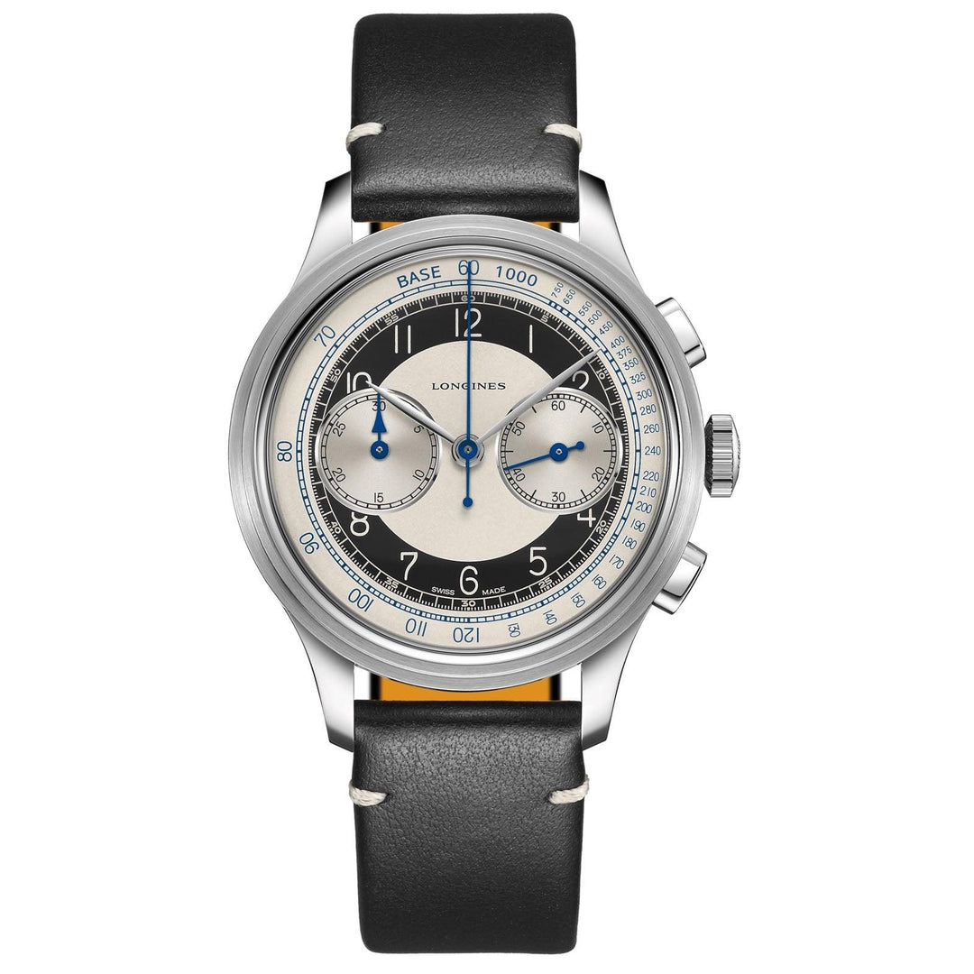 Zegarek Longines Longines Heritage Classic Chronograph 40mm srebrna automatyczna stal L2.830.4.93.0 - Gioielleria Capodagli