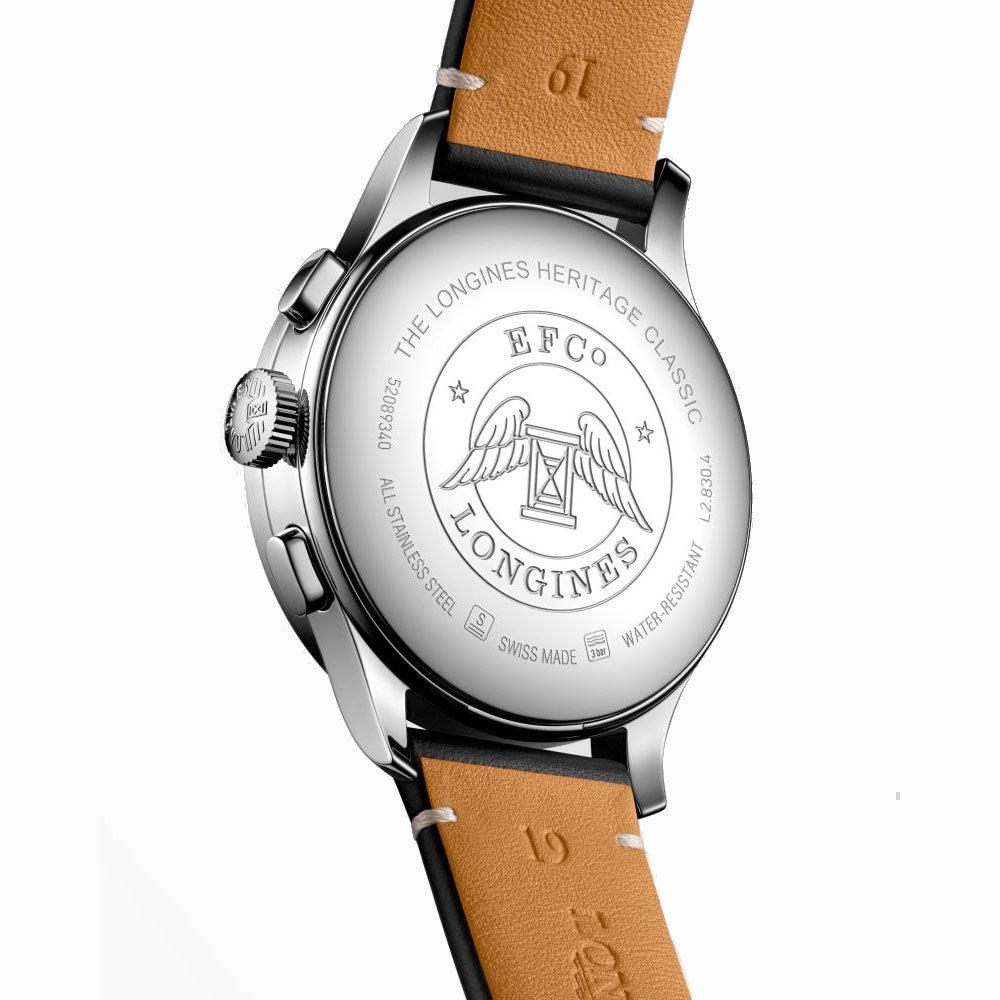 Reloj Longines Longines Heritage Classic Chronograph 40mm plata automático acero L2.830.4.93.0 - Gioielleria Capodagli