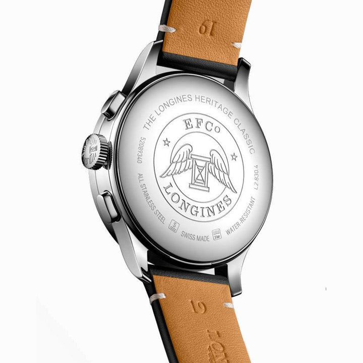 Reloj Longines Longines Heritage Classic Chronograph 40mm plata automático acero L2.830.4.93.0 - Gioielleria Capodagli