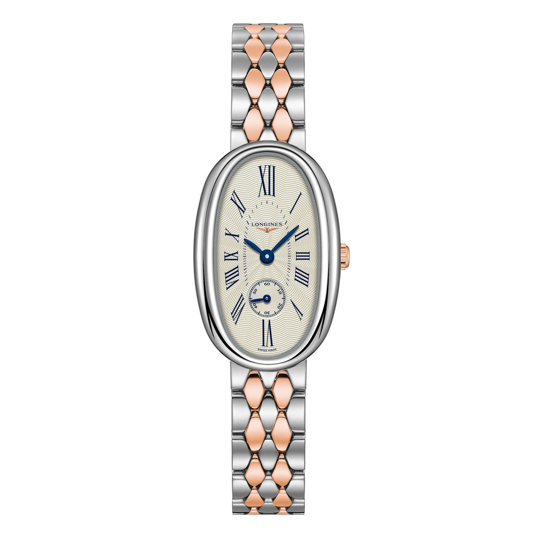 Longines klocka Longines Symphonette 21,90x34,00mm silver kvartsstål 18kt guld L2.306.5.71.7 - Gioielleria Capodagli