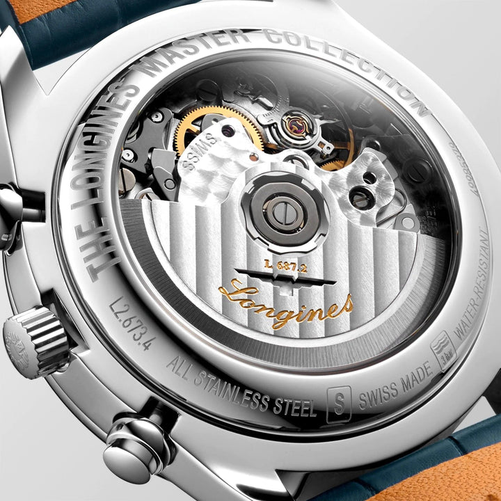 Longines Master Collection karóra 40mm kék automata acél L2.673.4.92.0 - Capodagli 1937