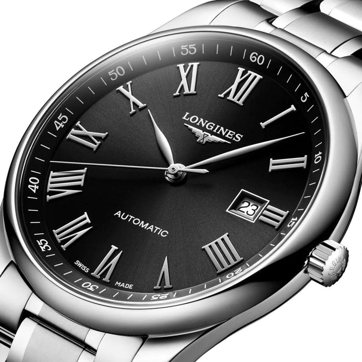 Reloj Longines Master Collection 42mm negro automático acero L2.893.4.59.6 - Capodagli 1937