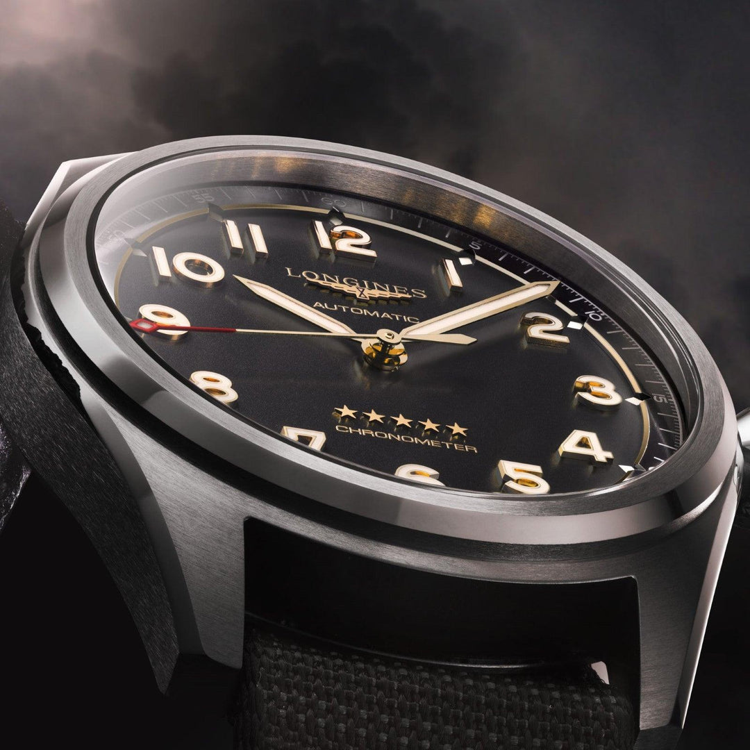 Ceas Longines Spirit 40mm antracit automat titan L3.810.1.53.2 - Capodagli 1937