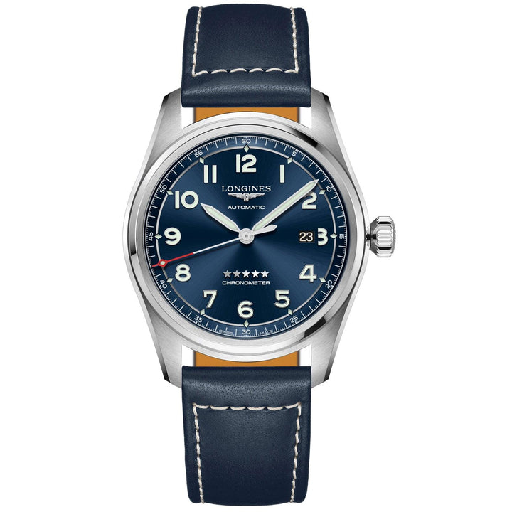 Relógio Longines Spirit 42mm azul automático aço L3.811.4.93.0 - Gioielleria Capodagli