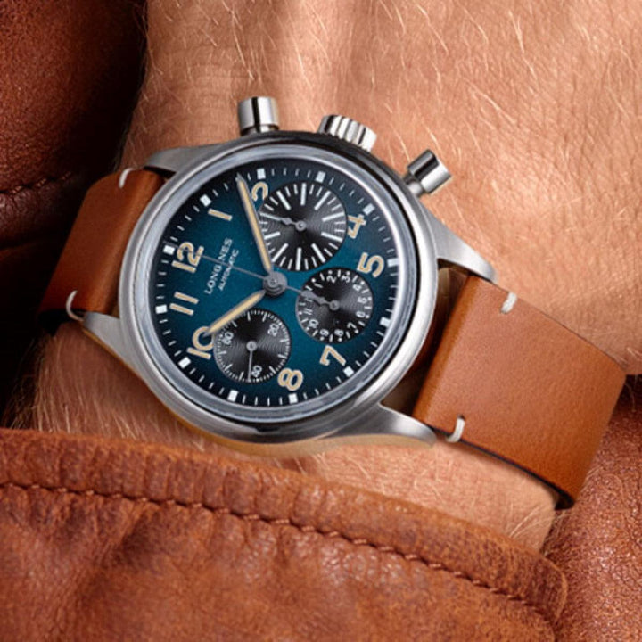 Reloj Longines The Longines Avigation BigEye 41mm gasolina cronógrafo automático titanio L2.816.1.93.2 - Capodagli 1937