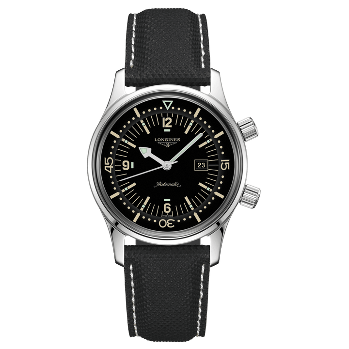 Longines-Uhr The Longines Legend Diver Watch 36 mm schwarzer Automatikstahl L3.374.4.50.0 – Capodagli 1937