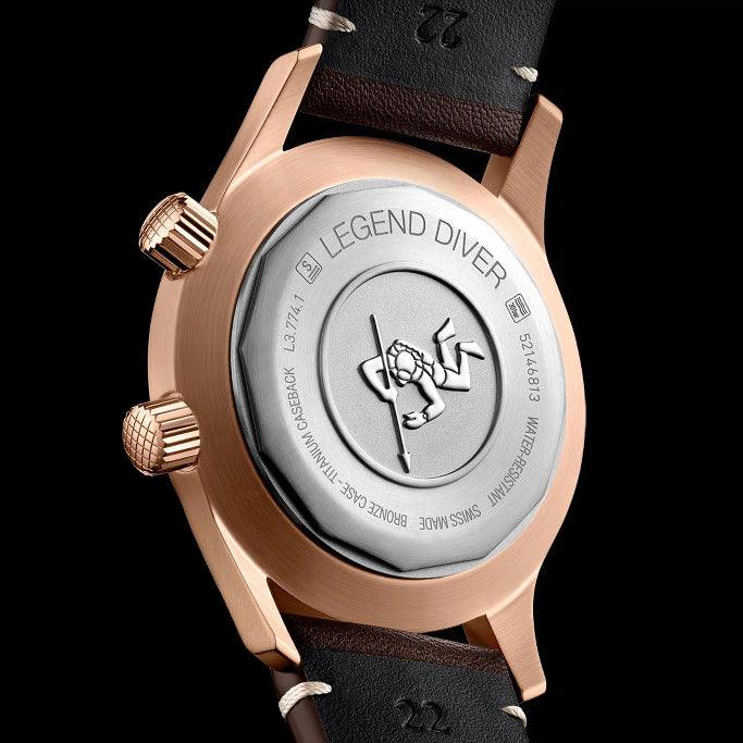 Longines watch The Longines Legend Diver Watch 42mm green automatic bronze titanium L3.774.1.50.2 - Gioielleria Capodagli