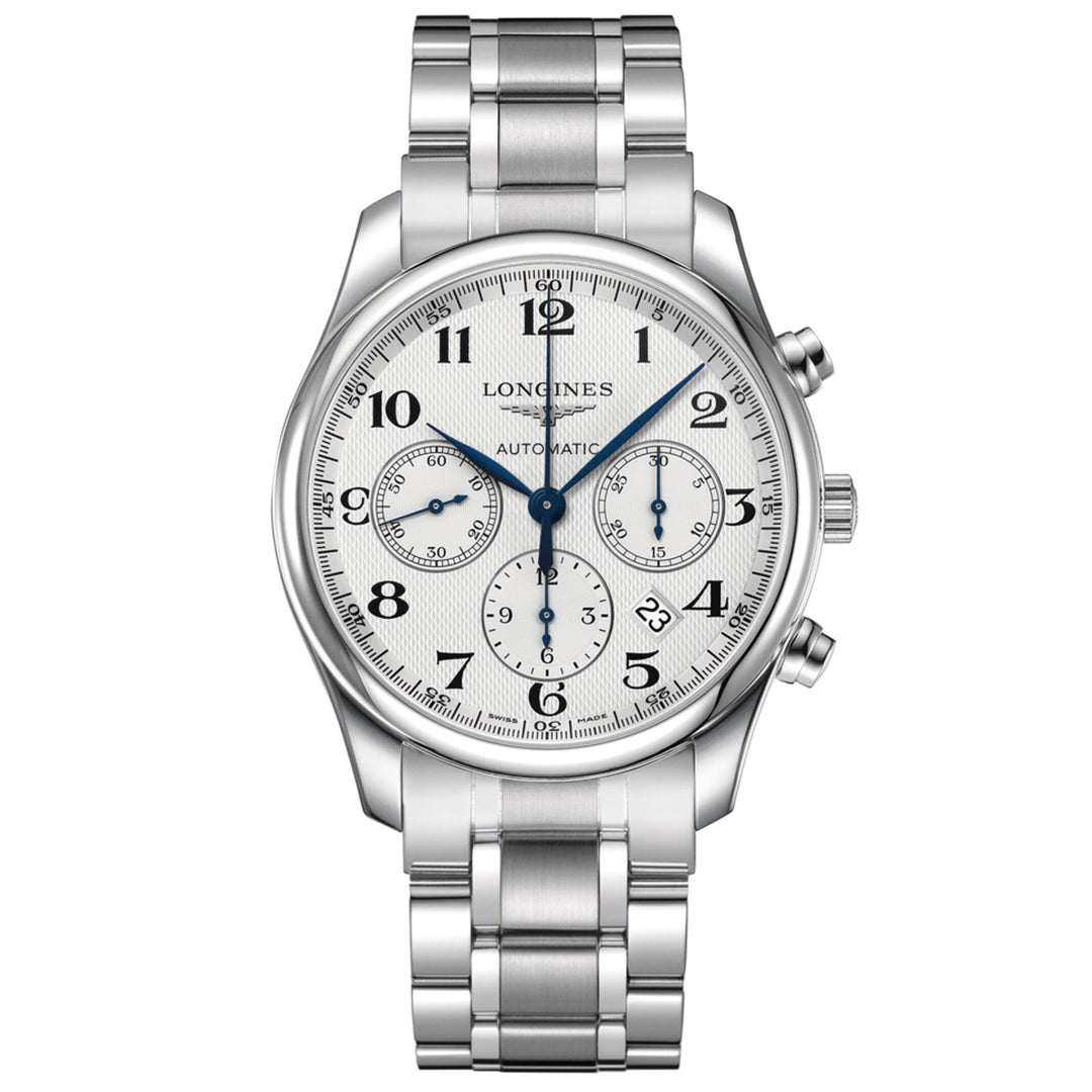 Longines klocka The Longines Master Collection Cronograph 42mm silver automatstål L2.759.4.78.6 - Gioielleria Capodagli