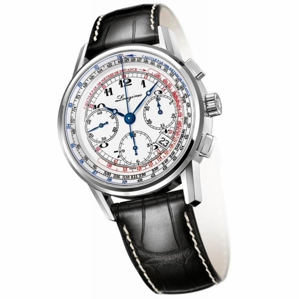 Longines orologio uomo Heritage Chronograph 41mm automatico acciaio L2.781.4.13.2 - Gioielleria Capodagli