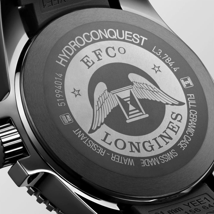 Longines HydroConquest pánské hodinky 43mm automatické černé keramické L3.784.4.56.9 - Capodagli 1937
