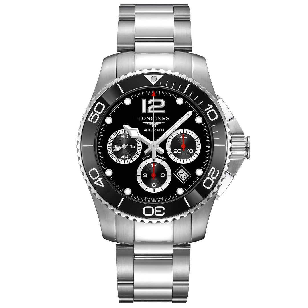 Longines HydroConquest herreur sort keramik 43mm automatisk stål L3.883.4.56.6 - Gioielleria Capodagli