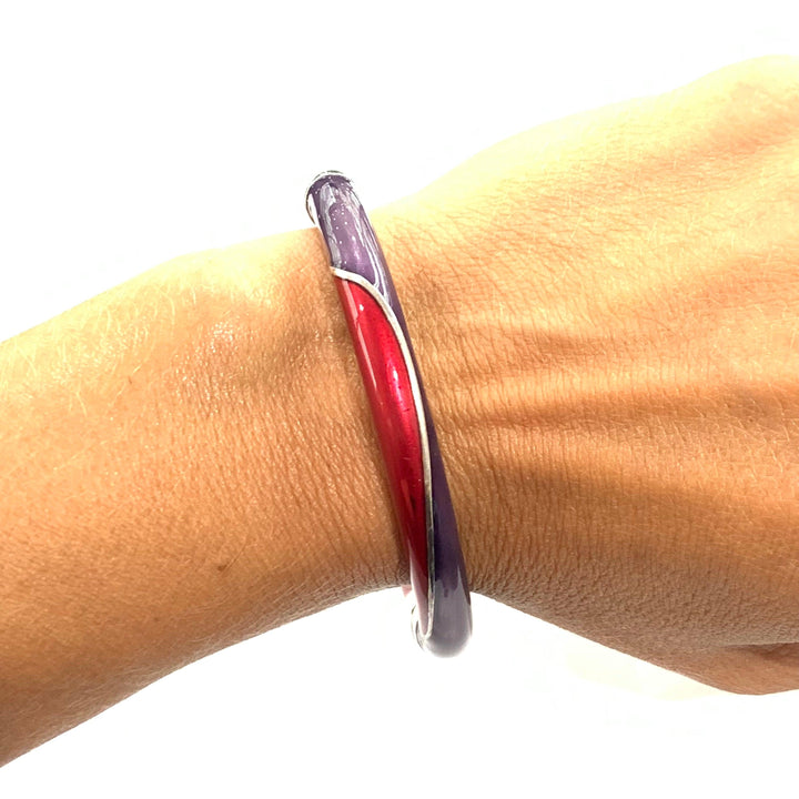 Bracelet manchette Menegatti argent 925 émaillé BR-ARG-0006 - Capodagli 1937