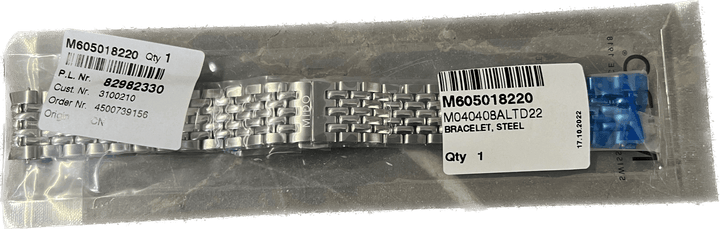 Pulseira de aço Mido Multifort grão de riz M605018220 apenas para Mido M040.408.11.041.00 - Capodagli 1937