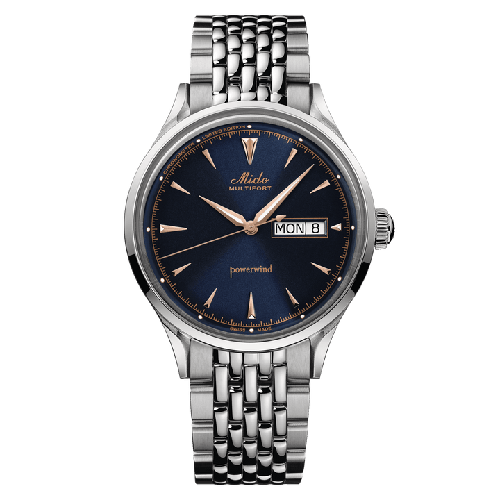 Pulseira de aço Mido Multifort grão de riz M605018220 apenas para Mido M040.408.11.041.00 - Capodagli 1937