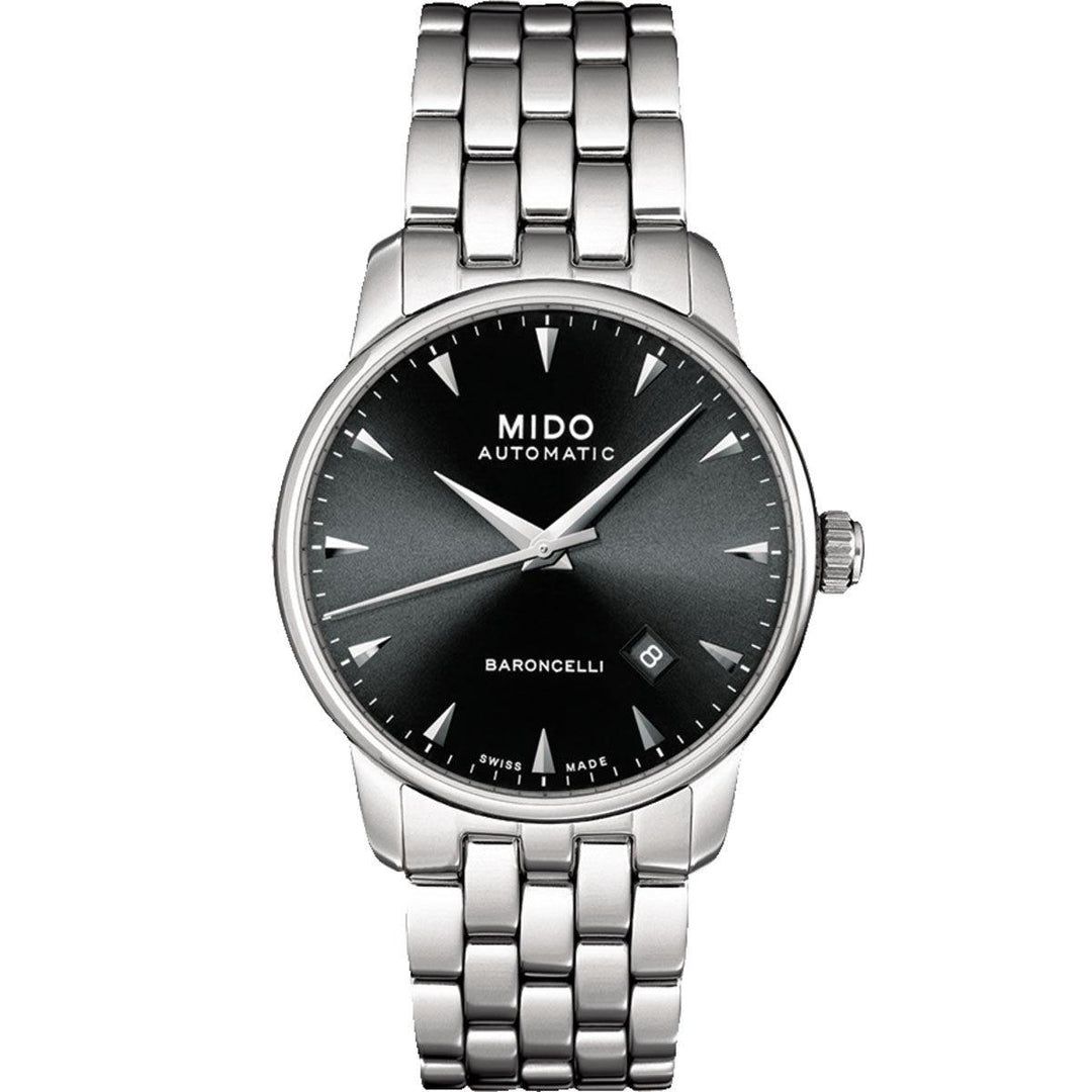 Zegarek Mido Baroncelli 38mm czarna automatyczna stal M8600.4.18.1 - Gioielleria Capodagli
