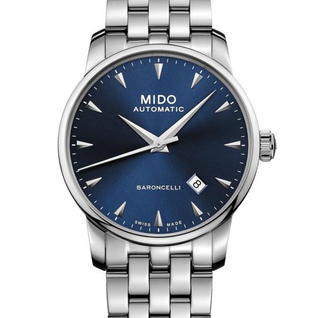 Mido-Uhr Baroncelli Midnight Blue Gent 38 mm Automatik M8600.4.15.1 - Gioielleria Capodagli